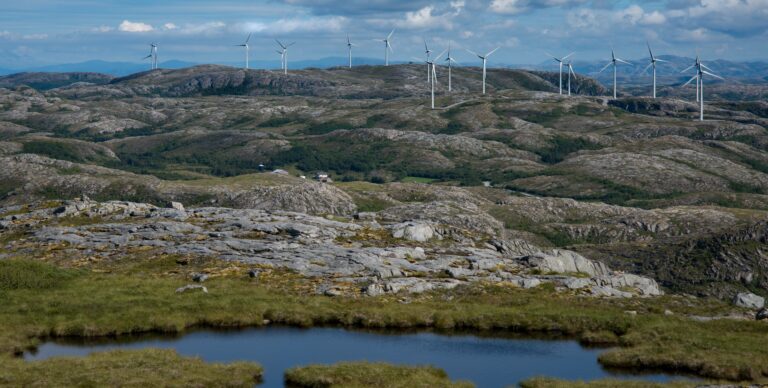 A wind farm in Norway.
