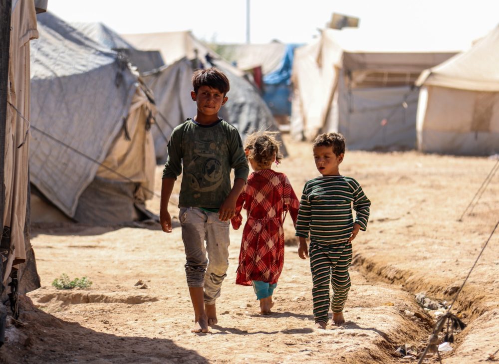 Al Hol ISIS camp refugee children in the North East of Syria