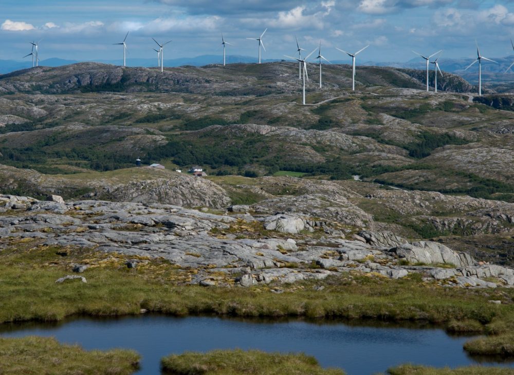 A wind farm in Norway.